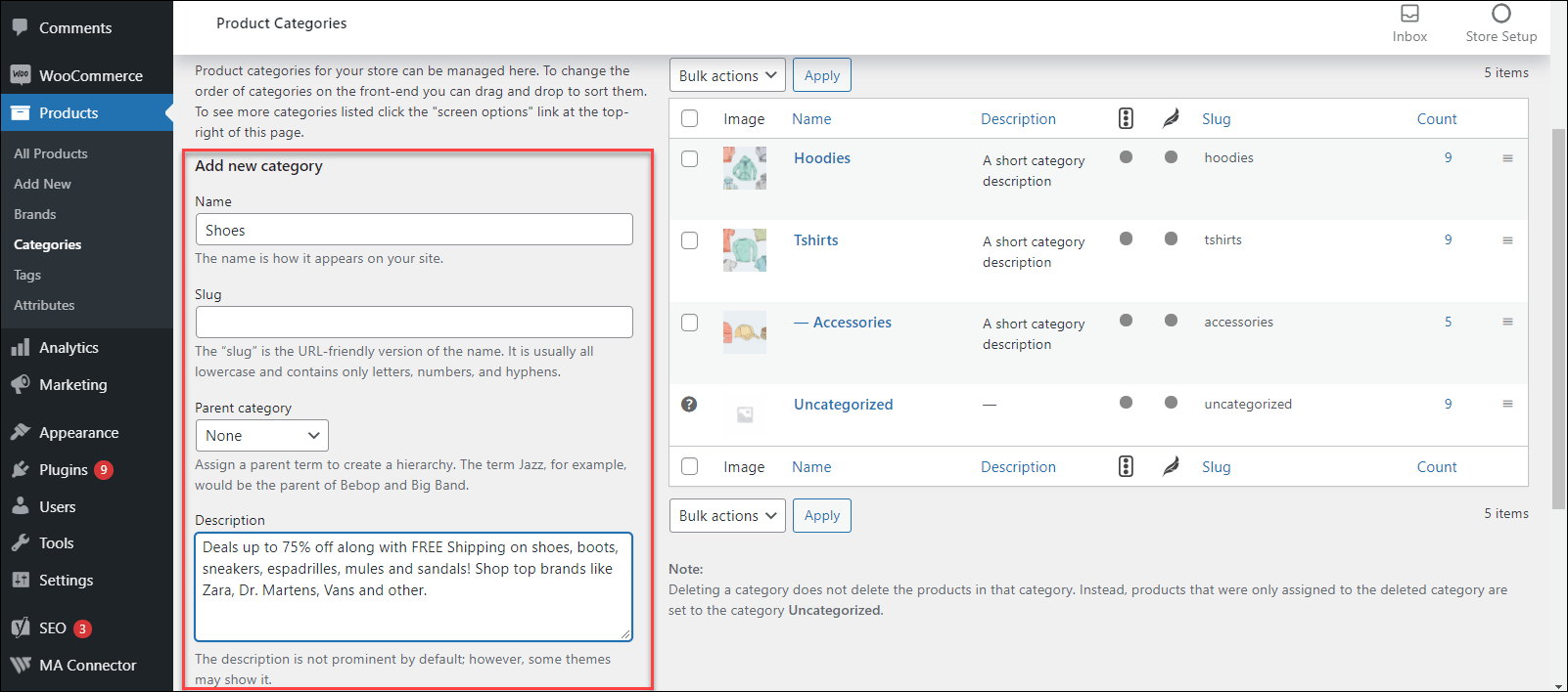 Add New WooCommerce Category Details