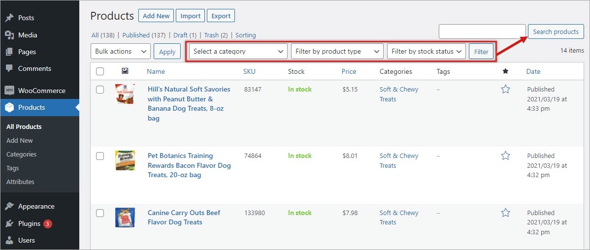 Creating WooCommerce Product Filter in the Admin