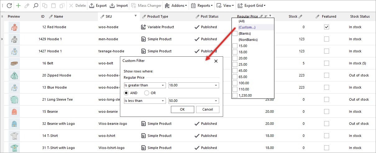 WooCommerce Products Sort and Display by Custom Filters