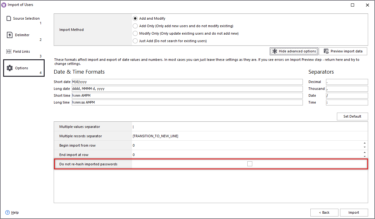 Check not to re-hash imported WooCommerce passwords
