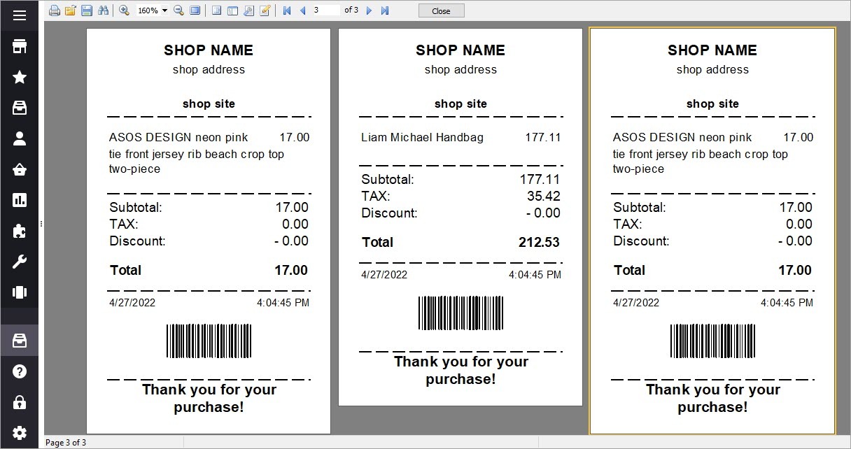 Generated Receipts for WooCommerce Orders