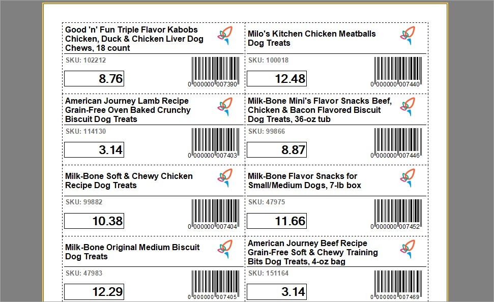 WooCommerce Report - Barcode labels