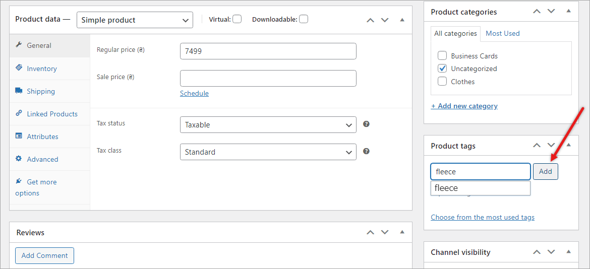 WooCommerce Product Tag Attachment in the Admin