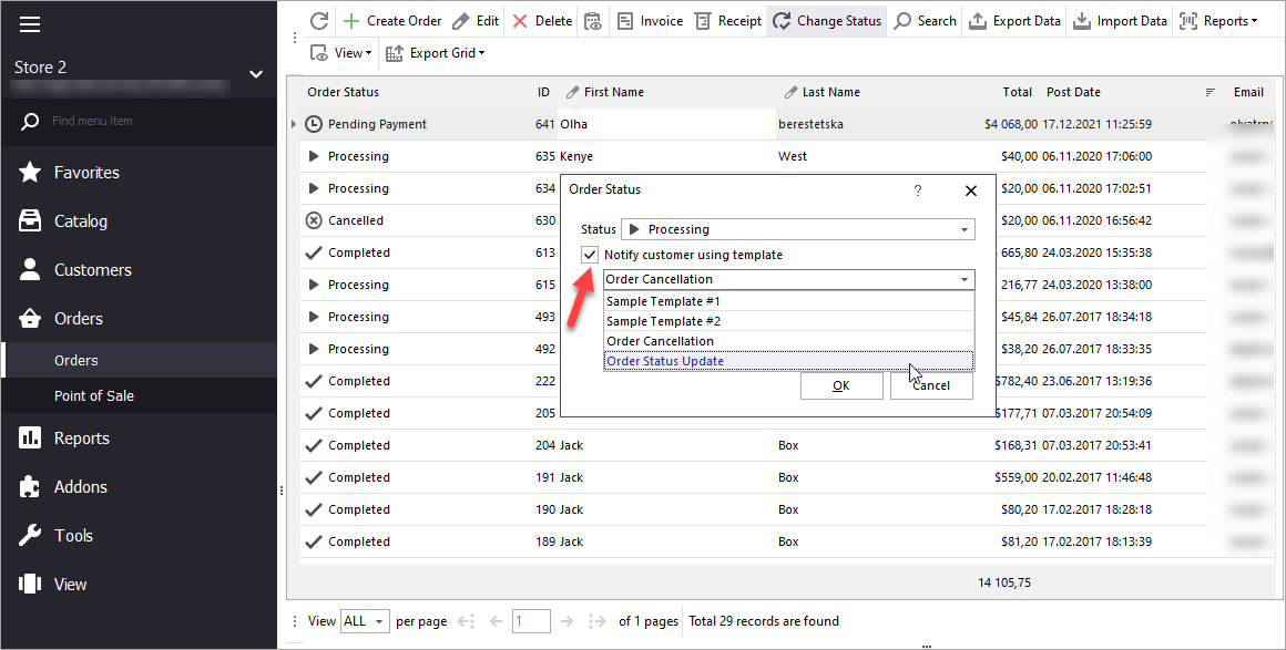 View, Manage, and Export Orders in Your Mailchimp Store