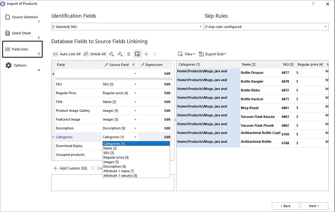 WooCommerce Cloud Import Mapping