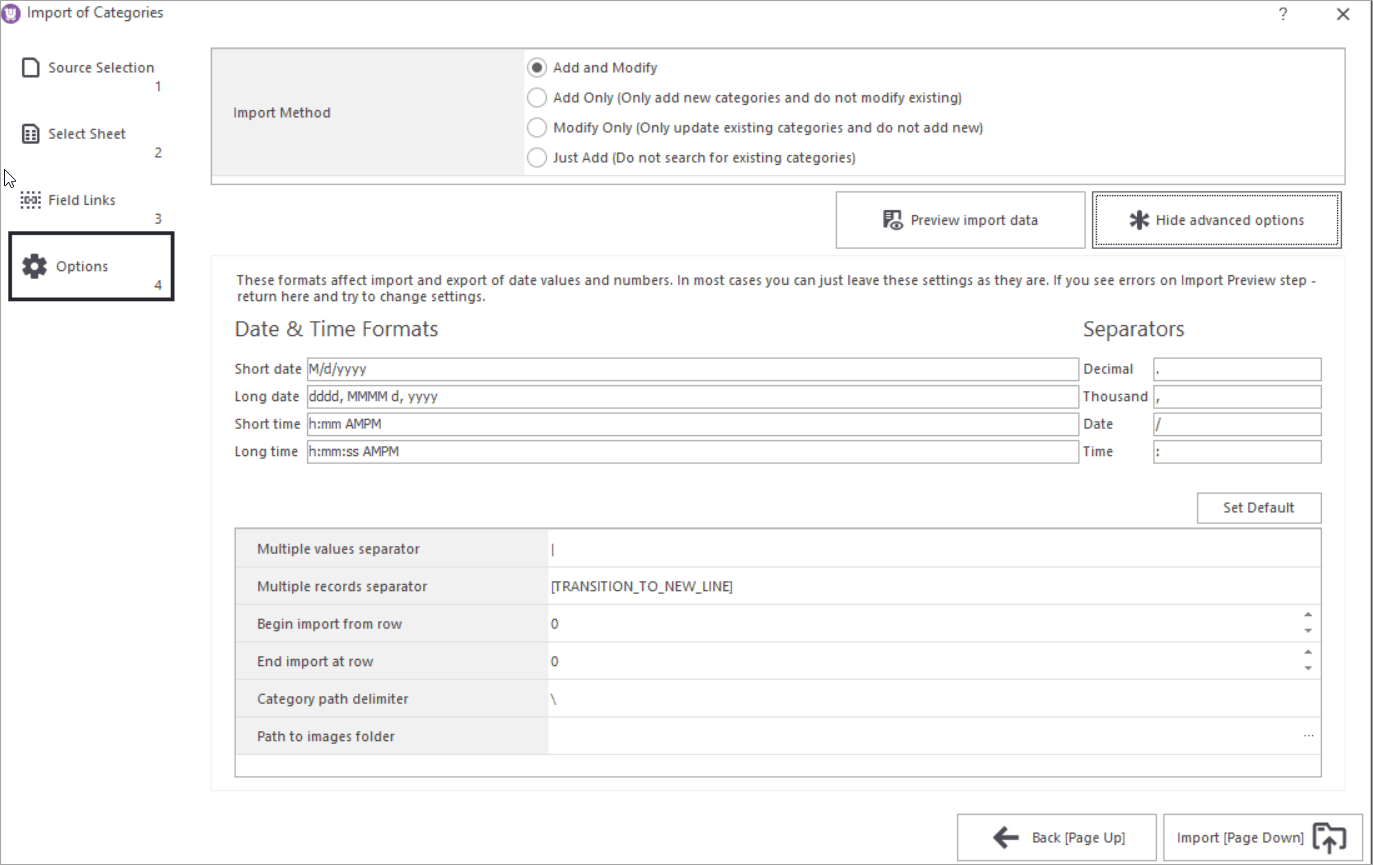 WooCommerce Store ManagerCategoryImportGoogle Sheets Import Method