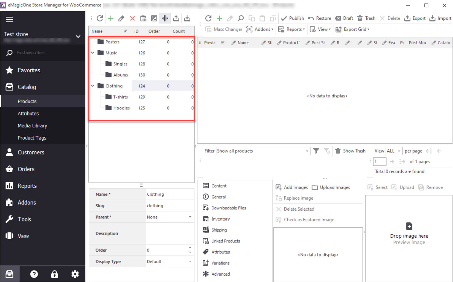 WooCommerce Store Manager Imported Categories