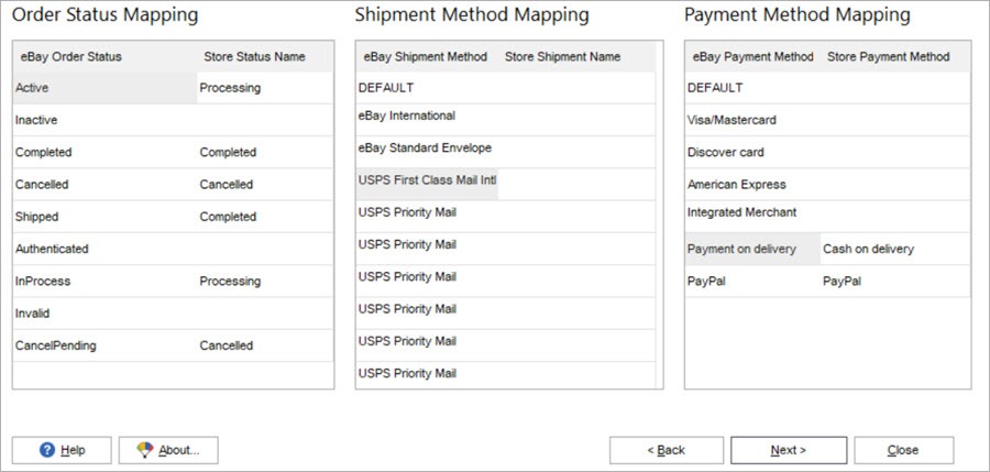 eBay to WooCommerce Launch Integration Import Orders Import Mapping