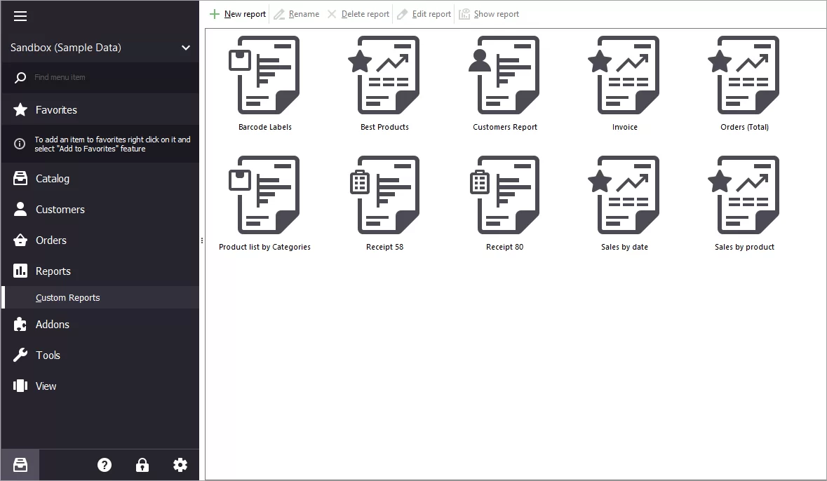 Create order reports