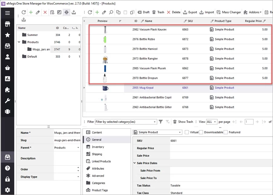 WooCommerce Store Manager Import Products View Grid