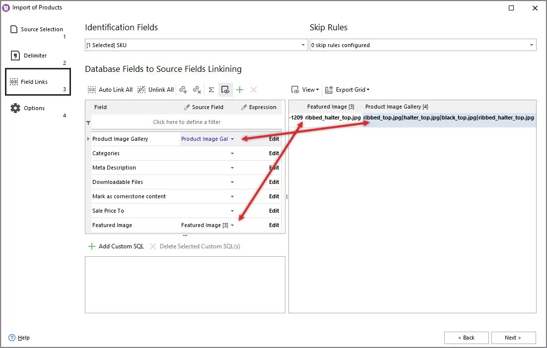 Fields Mapping During WooCommerce Product Images Import