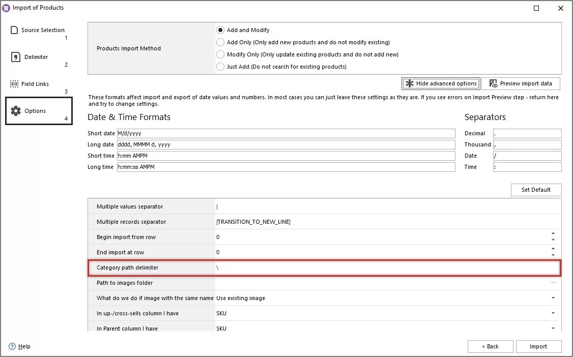WooCommerce Category Path Delimiter During Import
