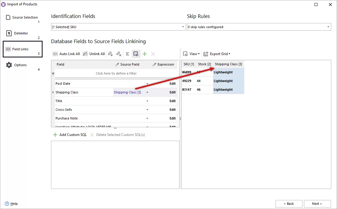 Shipping Class Mapping at the Step of WooCommerce Product Import