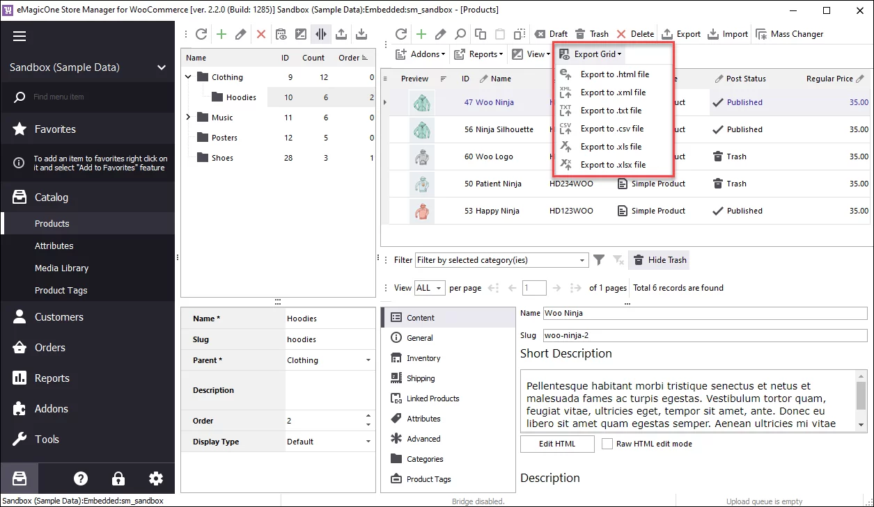 WooCommerce Product Export to Different File Formats