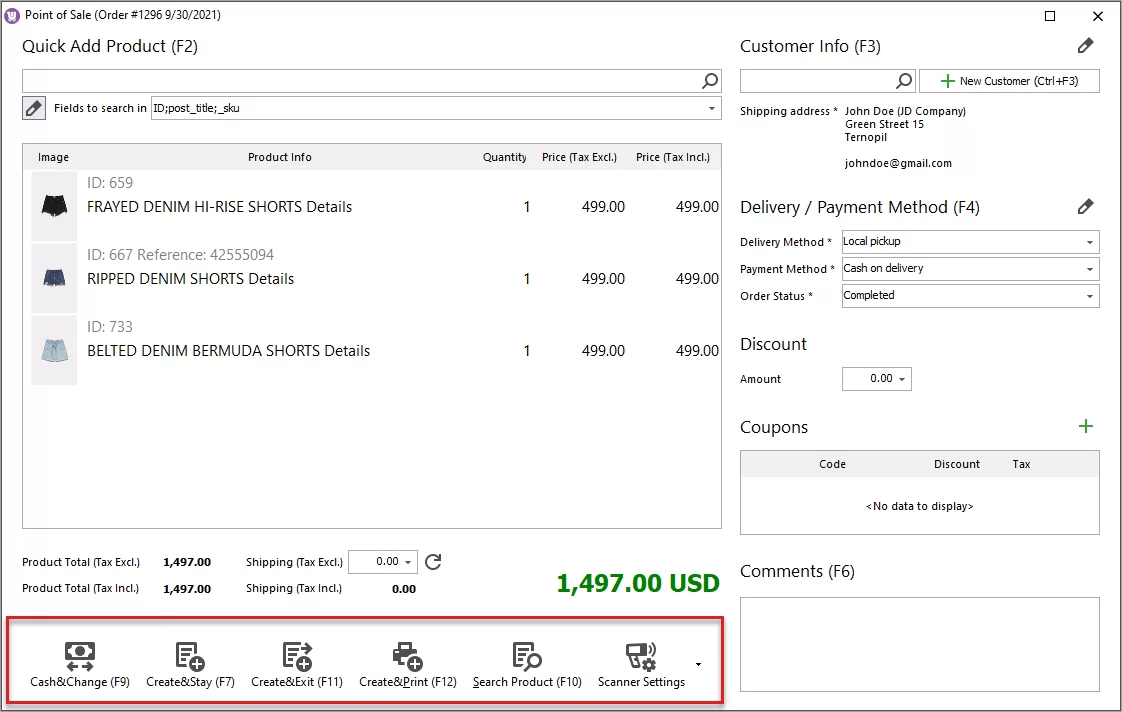 Additional Order Options in WooCommerce POS