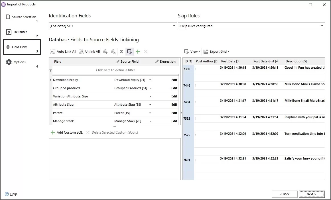 Field Mapping Step During WooCommerce Autoimport