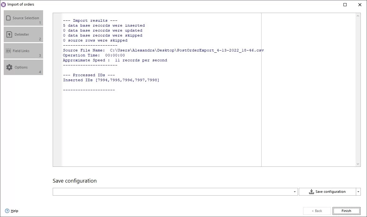 WooCommerce Orders Import Result