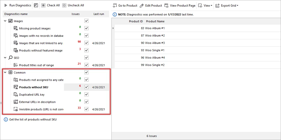 Common WooCommerce Issues Diagnostics in Store Manager