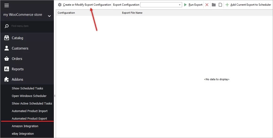 Creating WooCommerce Automated Export Configuration