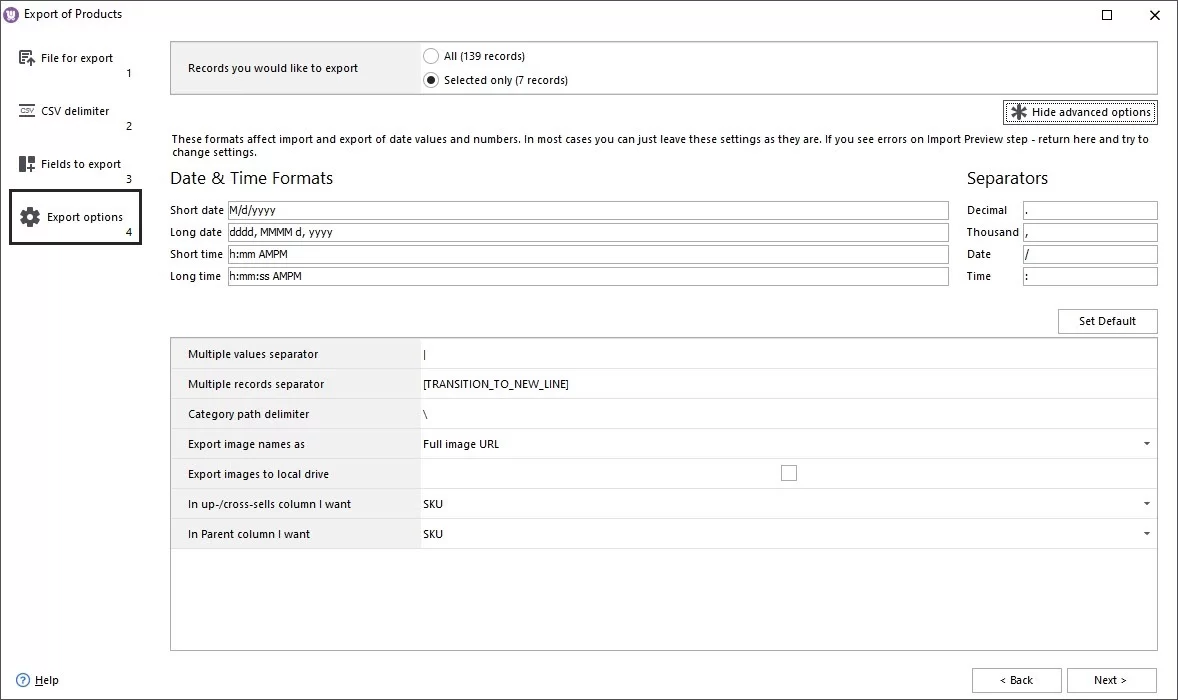 WooCommerce Automated Export Options