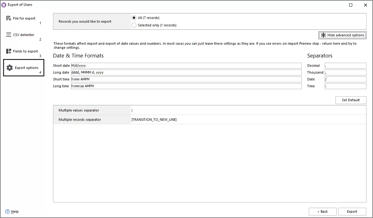 WooCommerce Customer Export Advanced Options