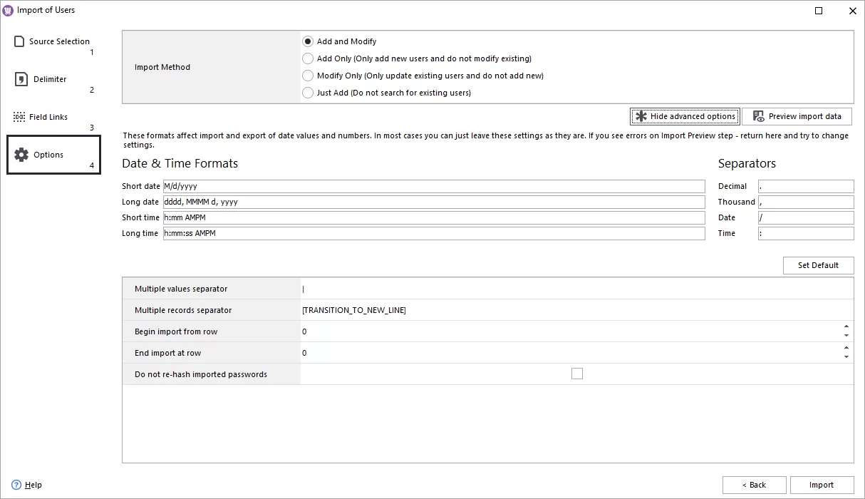 Import Method During WooCommerce Users Upload