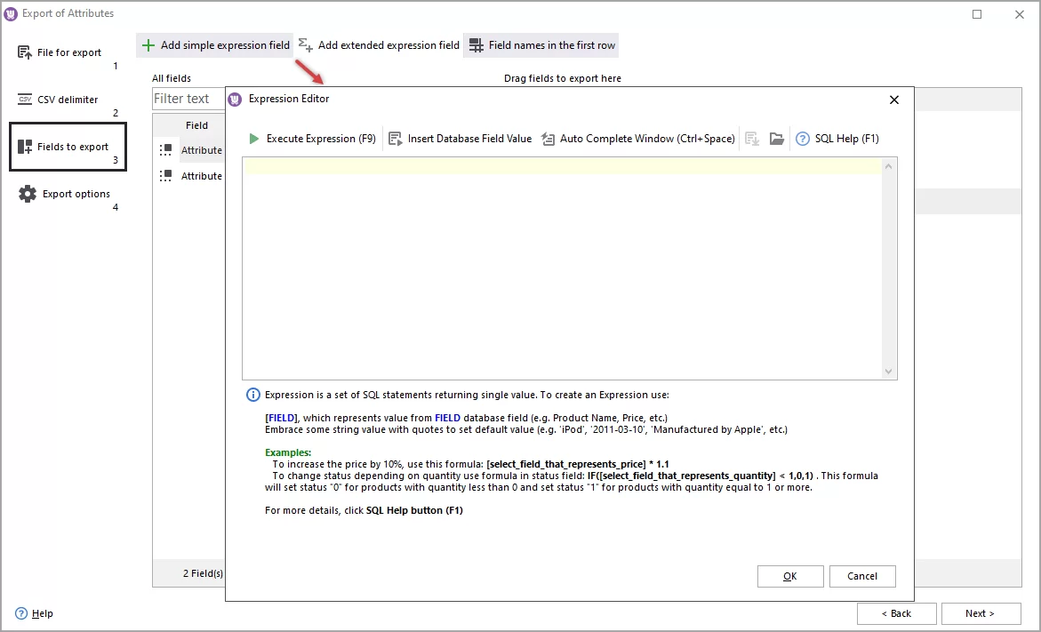 Add Expression During WooCommerce Attributes Export