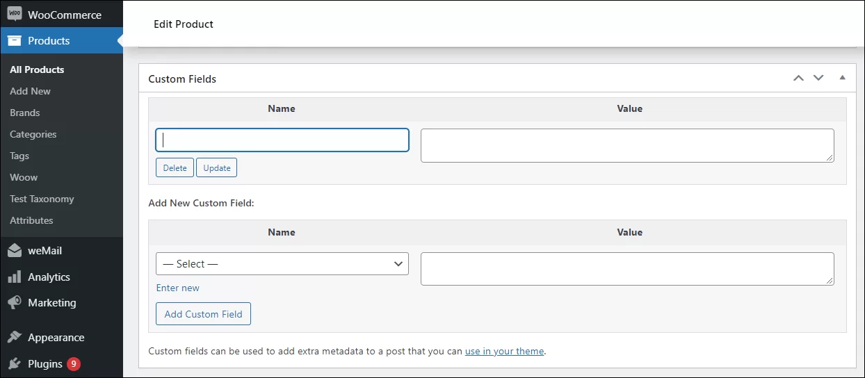 WooCommerce Product Custom Fields in the Backend