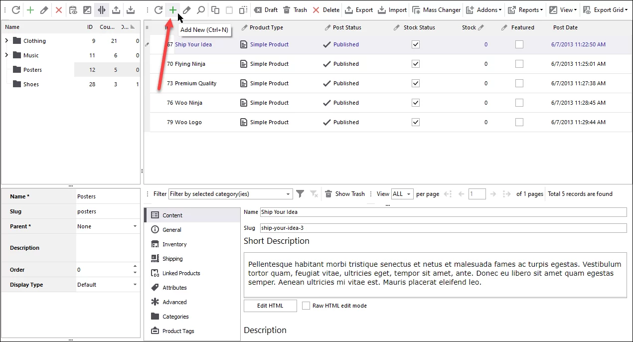 Add New WooCommerce Downloadable Product in Store Manager