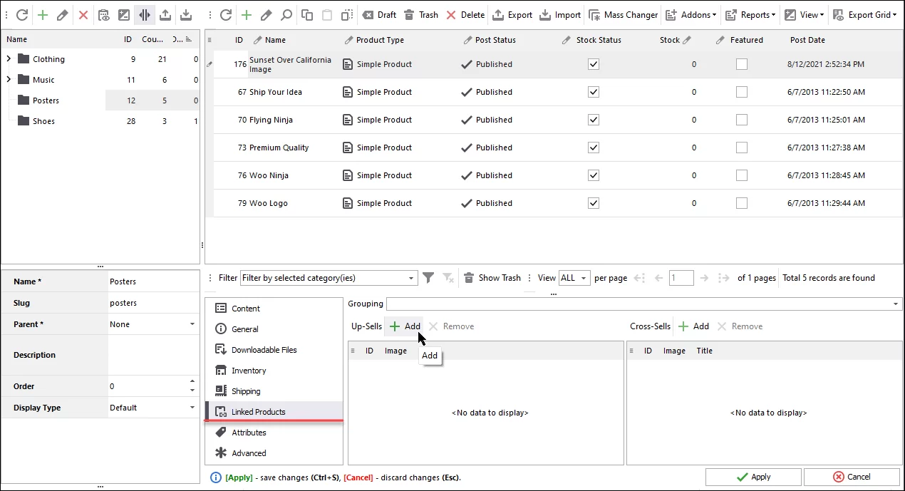 Linked Products Tab in WooCommerce Downloadable Product Settings