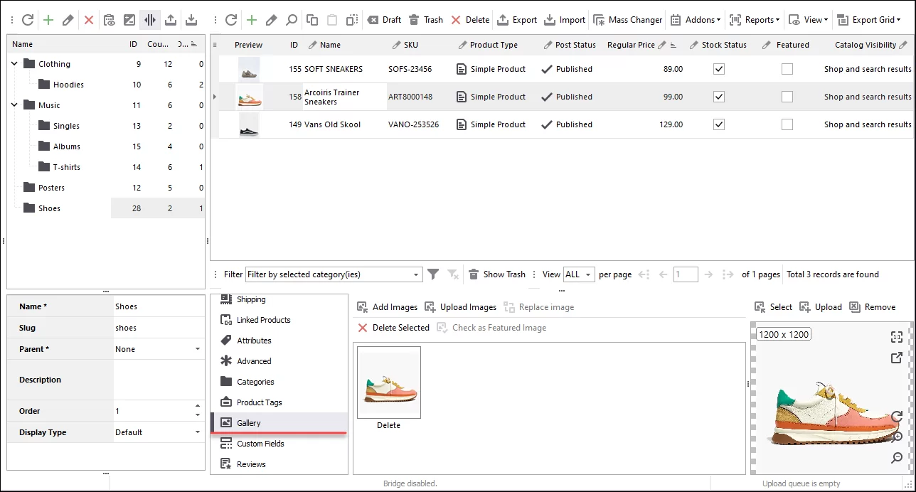 Gallery Tab in WooCommece Simple Product Settings