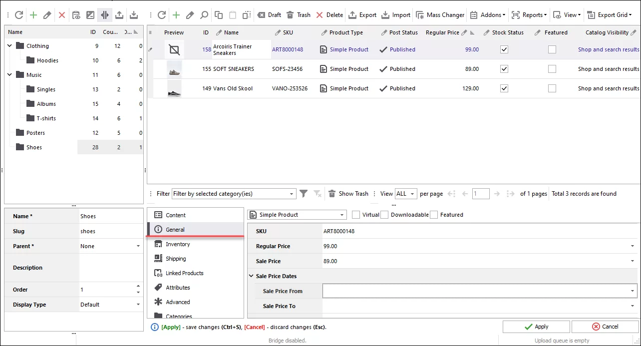General Details of WooCommerce Simple Product