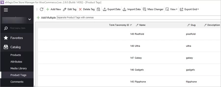WooCommerce Store Manager Tags Imported
