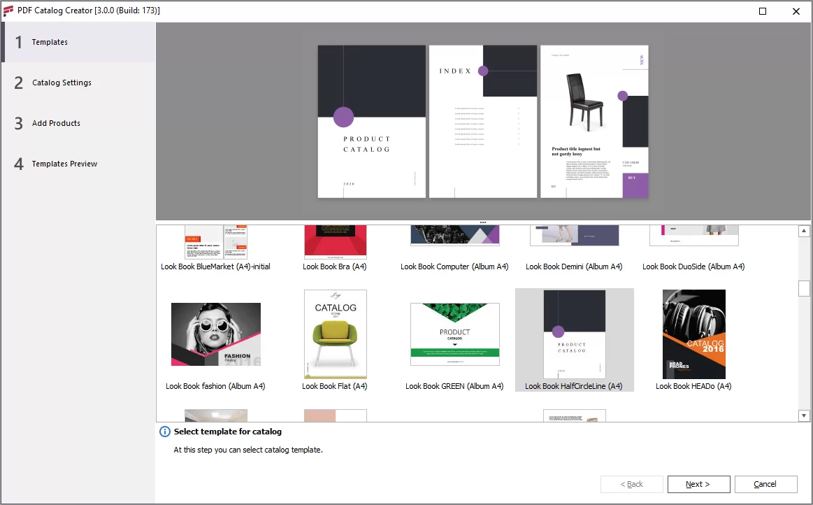 WooCommerce PDF Catalog Template Selection