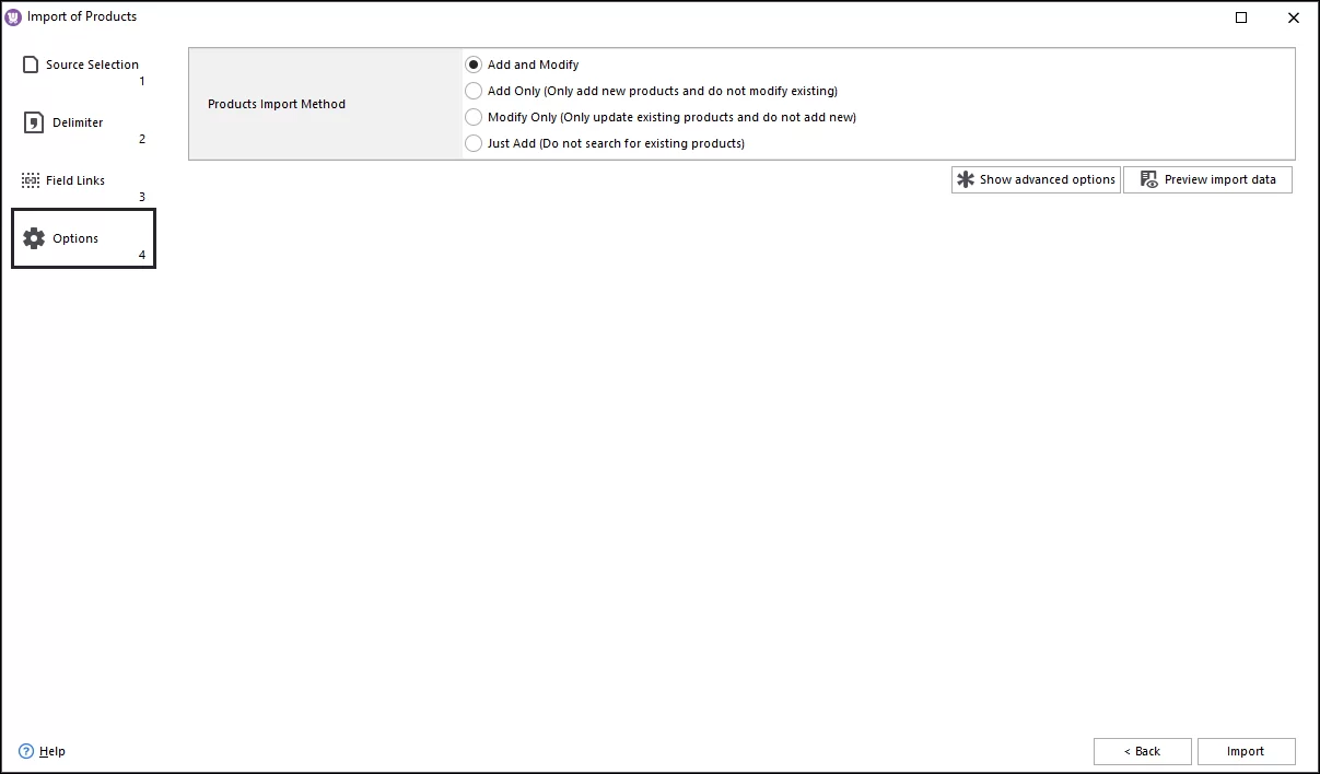 WooCommerce Excel Product Import Options