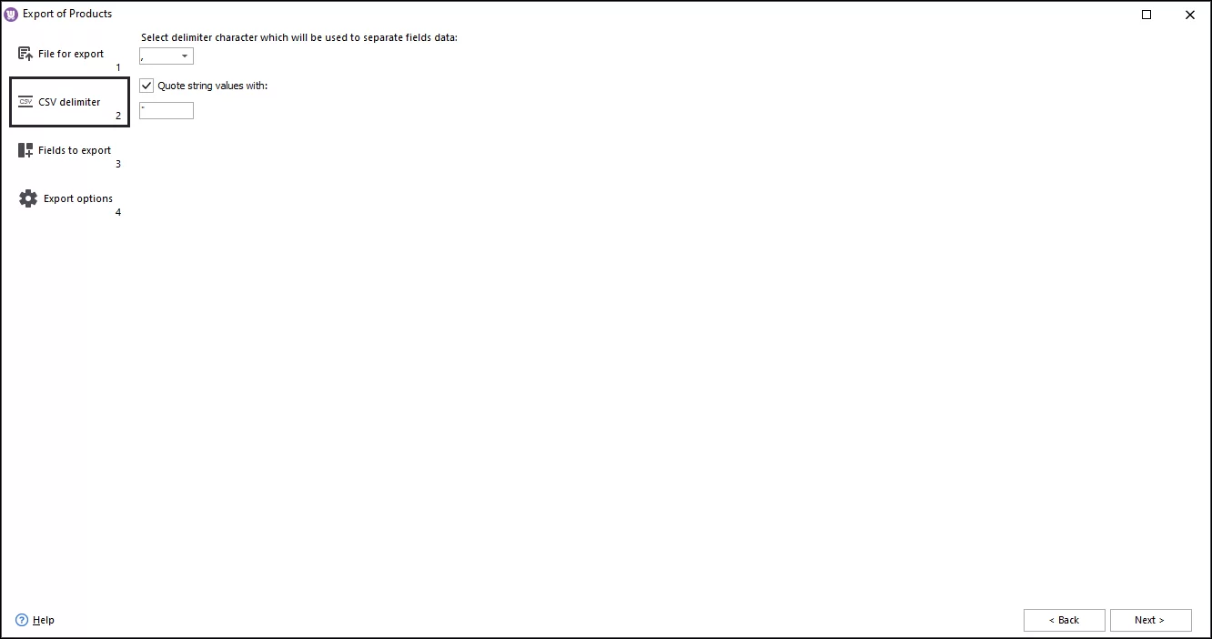 Export WooCommerce Products File Delimiters