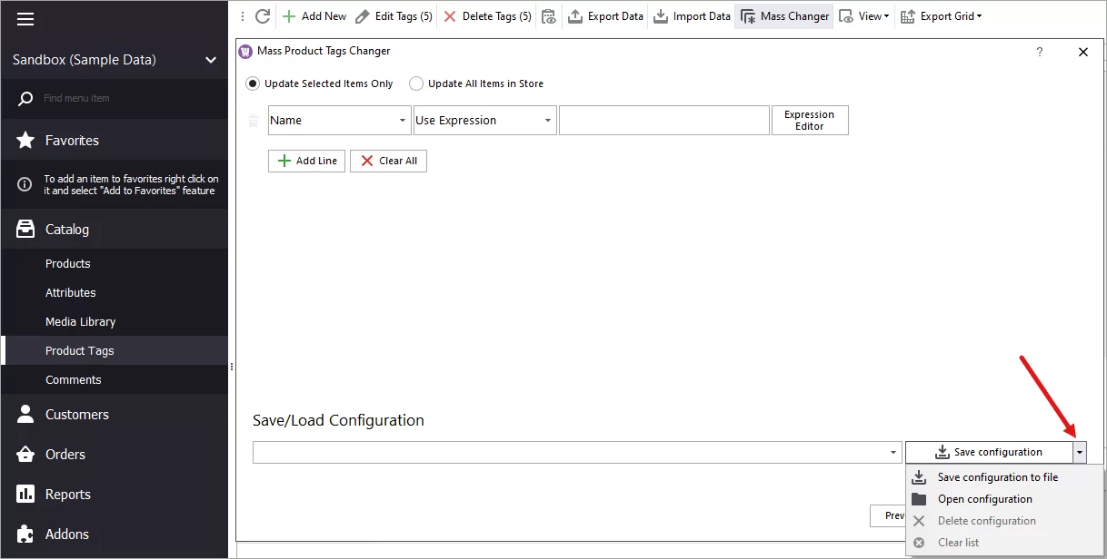 Saving Mass WooCommerce Tags Change Configuration