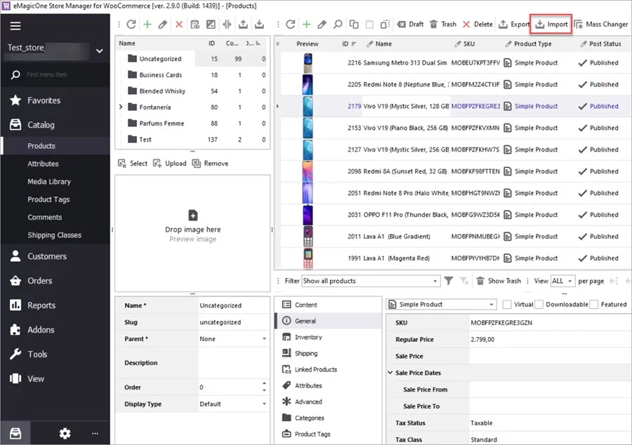 Launch Import Wizard to Upload Products From Excel 