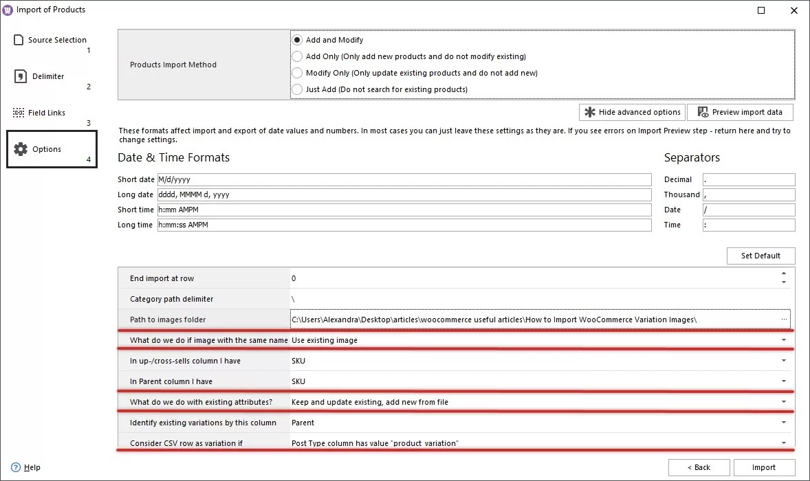 How to Import WooCommerce Variation Images