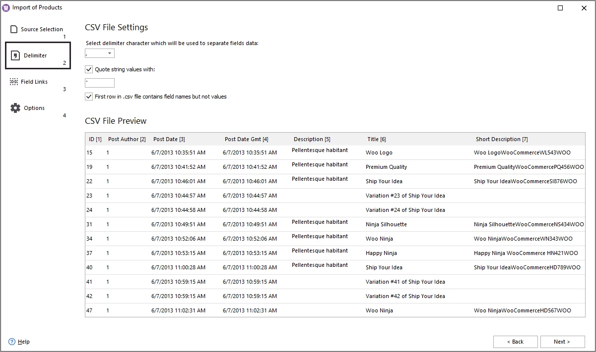 File Delimiters Selection During WooCommerce Autoimport Stock Updates