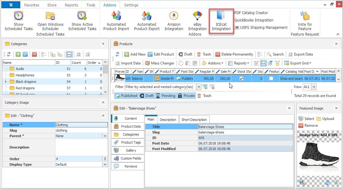 ICECat Addon in Store Manager for WooCommerce