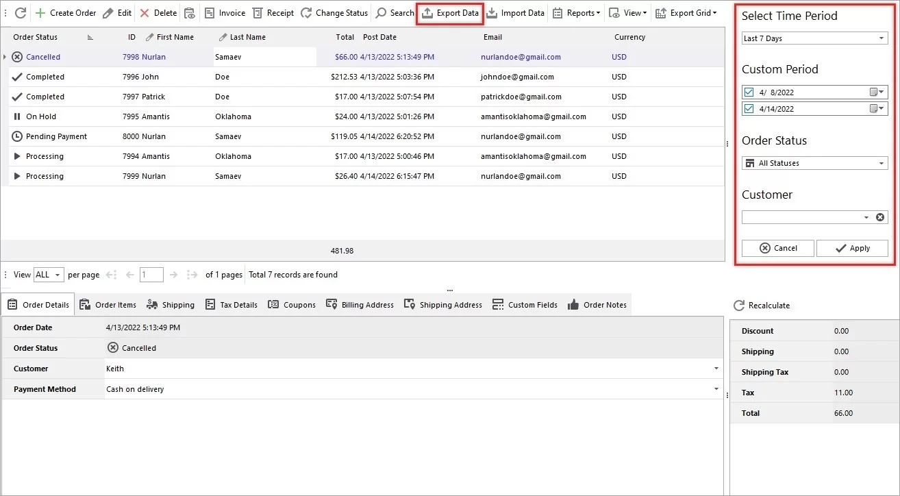 WooCommerce Export Orders Wizard Launch