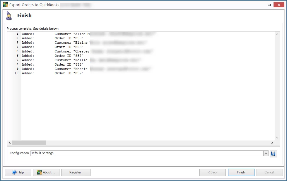 Export WooCommerce Orders to QuickBooks Finish Step