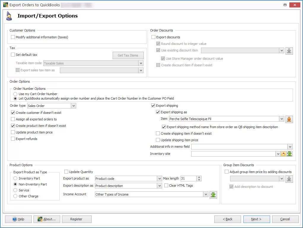 Export Orders Import Export Options Create Customer If Not Exist