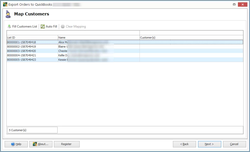 Export Orders Map Customers