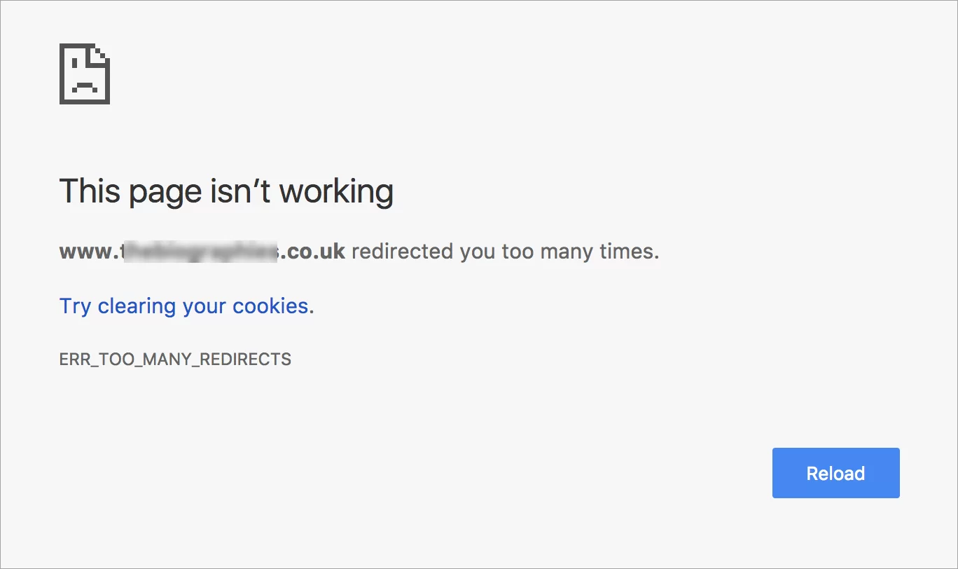 WooCommerce Error Too Many Redirects