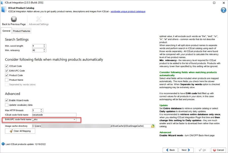WooCommerce ICEcat Code SKU EANCODE Advanced Settings