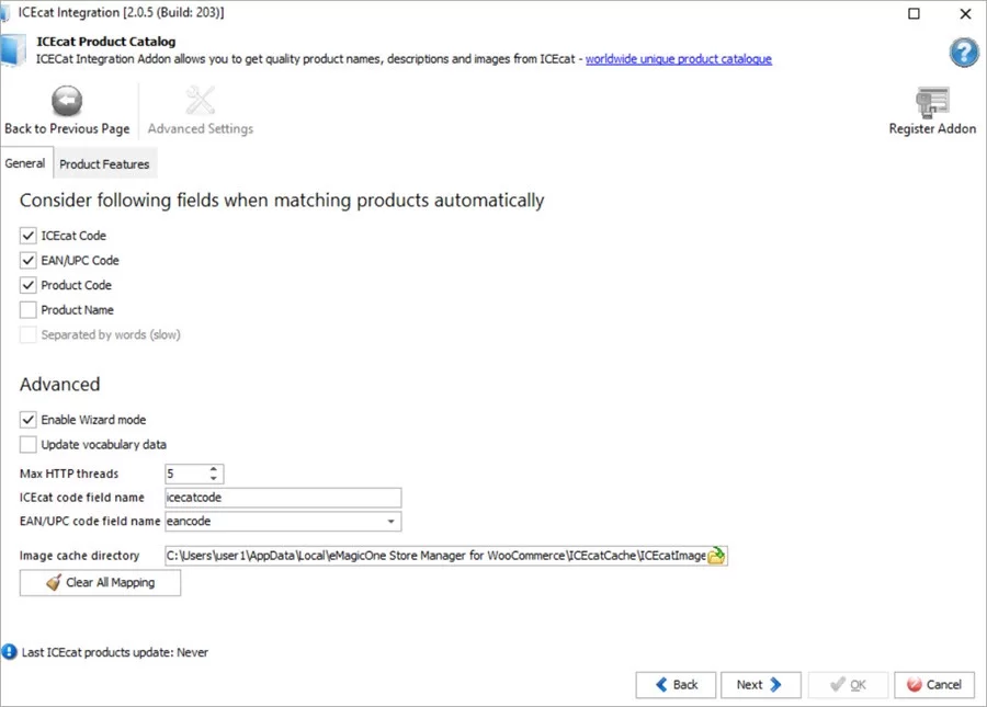 Specify ICEcat product identitiers