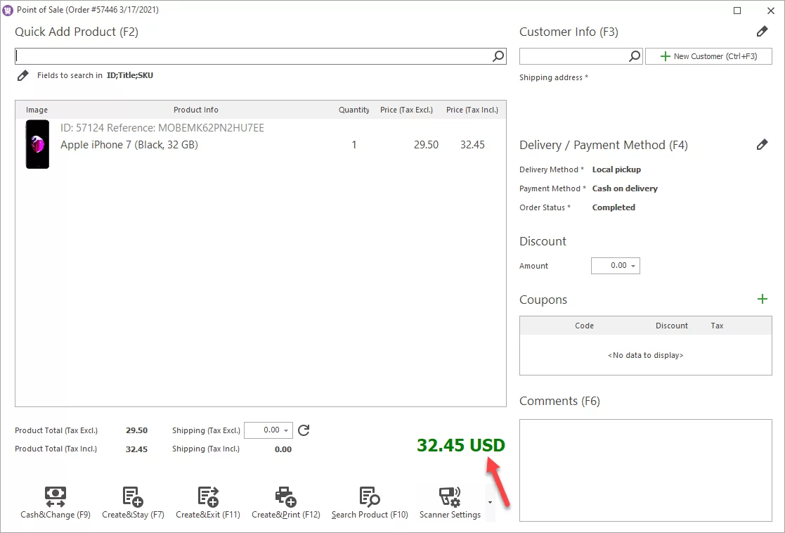 WooCommerce Store Manager POS Currency Sign Added