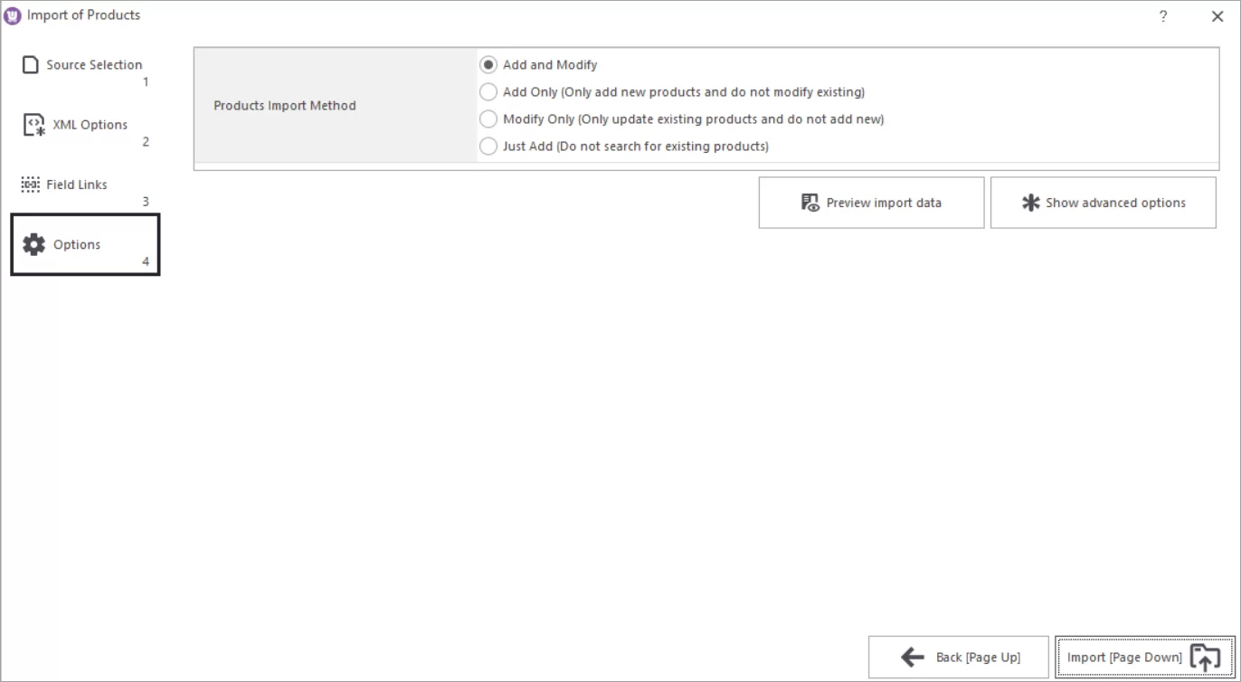 WooCommerce Store Manager XML Import Options